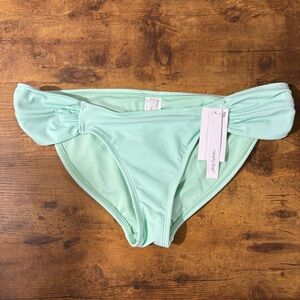 Ninety Five Ruched Sides Bikini Bottoms in Pistachio NWT Large